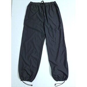 Vintage Gap Rain Pants Men’s Medium Black Pullover Belted Waterproof Windbreaker